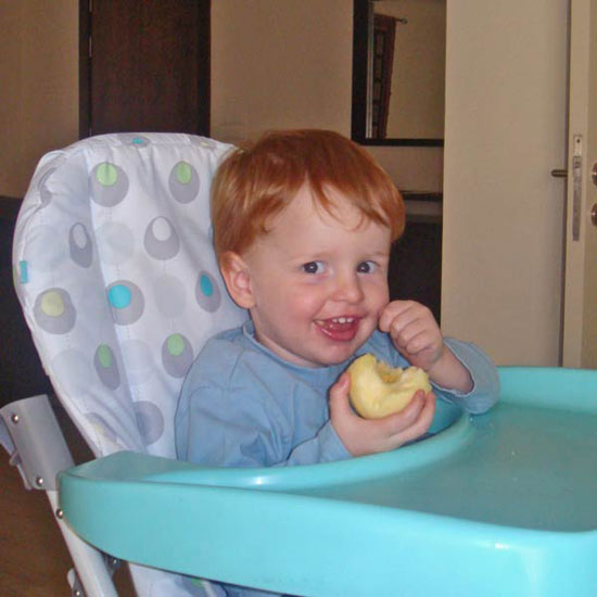 An apple a day keeps Mitchie happy