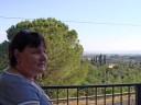 Sheridan and the Tuscan countryside